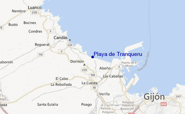 mappa di localizzazione di Playa de Tranqueru
