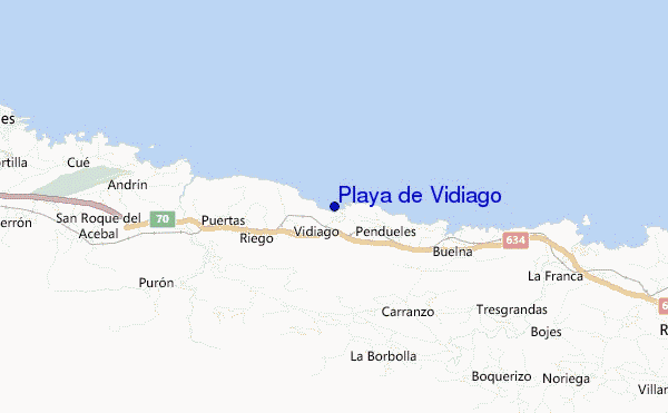 mappa di localizzazione di Playa de Vidiago