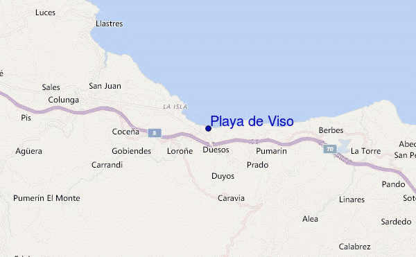mappa di localizzazione di Playa de Viso
