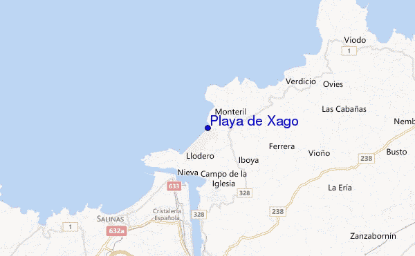 mappa di localizzazione di Playa de Xago