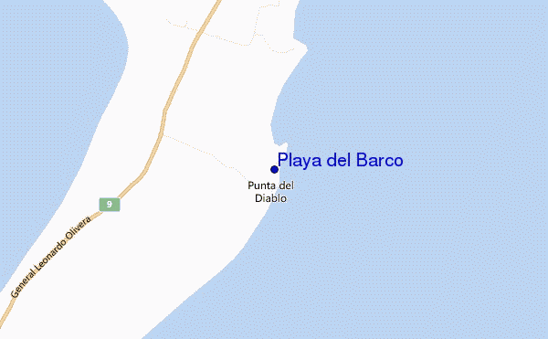 mappa di localizzazione di Playa del Barco