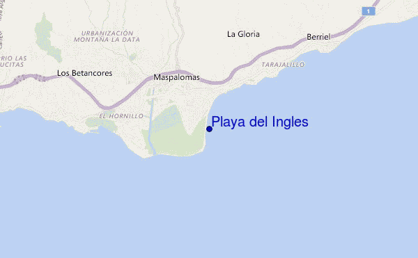 mappa di localizzazione di Playa del Ingles