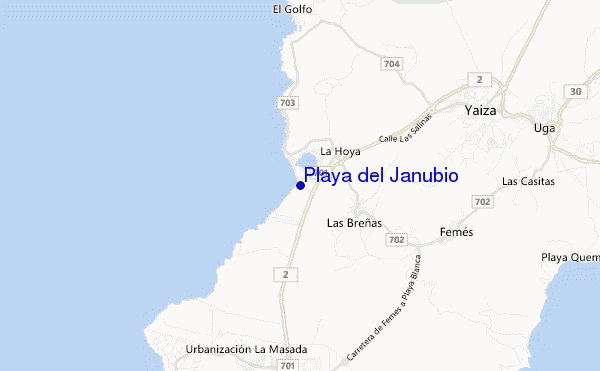 mappa di localizzazione di Playa del Janubio