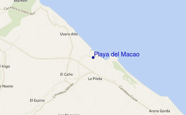 mappa di localizzazione di Playa del Macao
