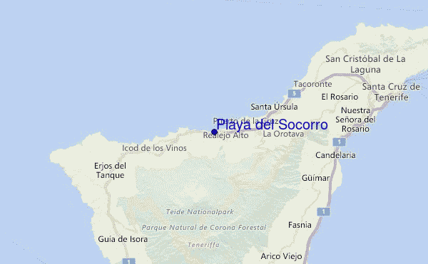 Playa del Socorro Location Map