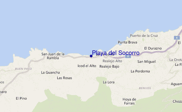 mappa di localizzazione di Playa del Socorro