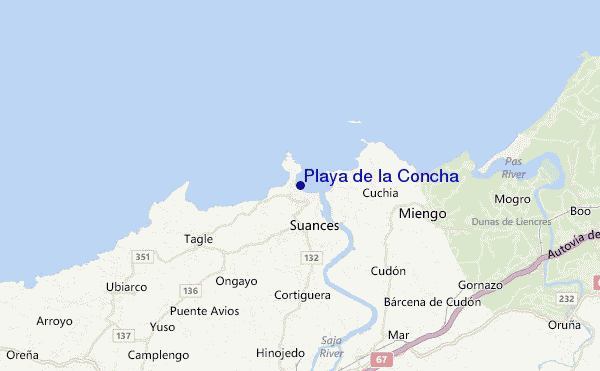 mappa di localizzazione di Playa de la Concha