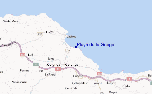 mappa di localizzazione di Playa de la Griega