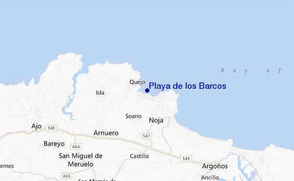 mappa di localizzazione di Playa de los Barcos