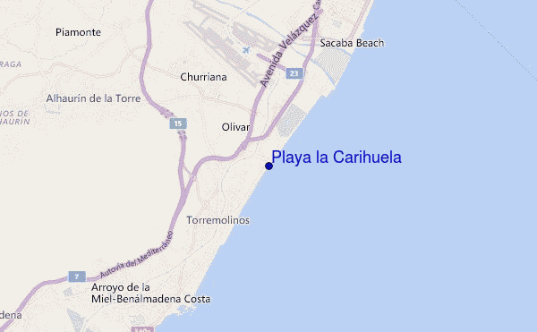 mappa di localizzazione di Playa la Carihuela
