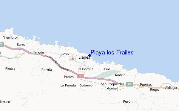 mappa di localizzazione di Playa los Frailes
