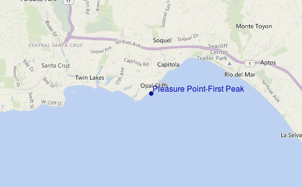 mappa di localizzazione di Pleasure Point-First Peak