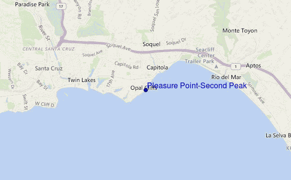 mappa di localizzazione di Pleasure Point-Second Peak