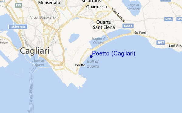 mappa di localizzazione di Poetto (Cagliari)