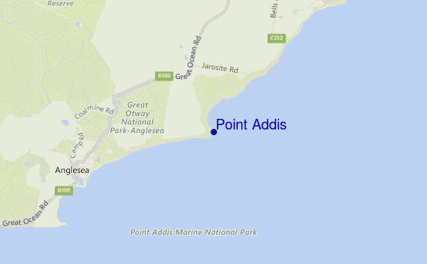mappa di localizzazione di Point Addis