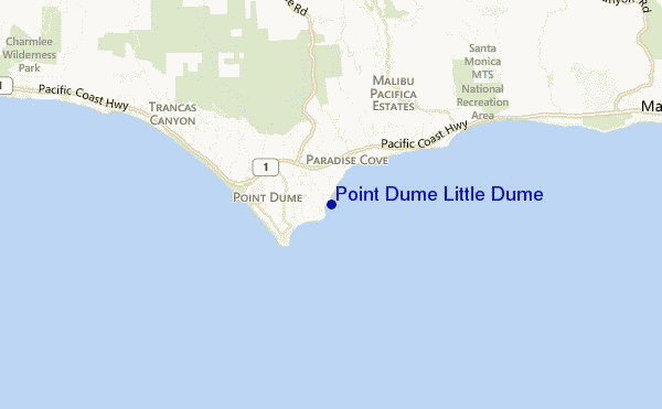 mappa di localizzazione di Point Dume Little Dume