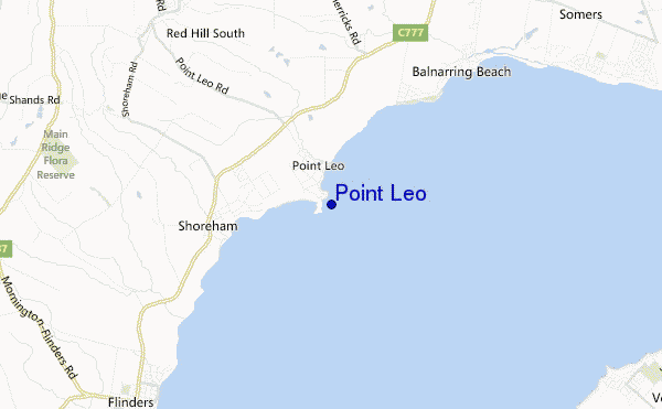 mappa di localizzazione di Point Leo