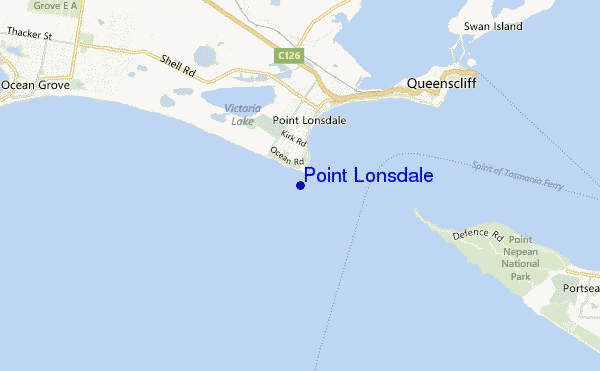 mappa di localizzazione di Point Lonsdale