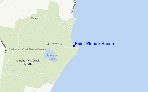 mappa di localizzazione di Point Plomer Beach