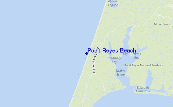 mappa di localizzazione di Point Reyes Beach