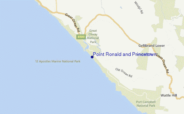 mappa di localizzazione di Point Ronald and Princetown