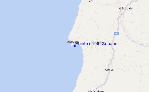 mappa di localizzazione di Pointe d'Imessouane