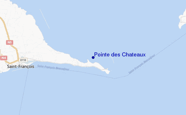 mappa di localizzazione di Pointe des Chateaux