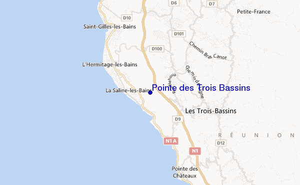 mappa di localizzazione di Pointe des Trois Bassins
