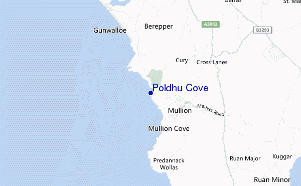 mappa di localizzazione di Poldhu Cove