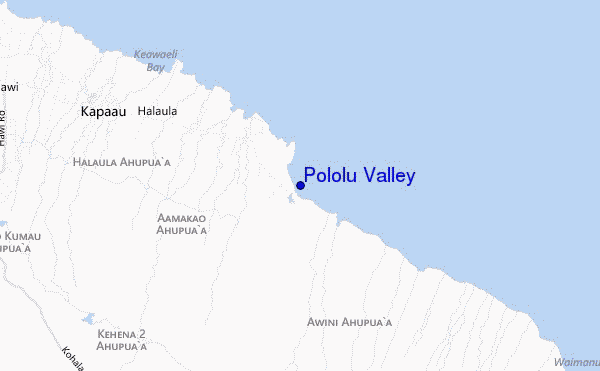 mappa di localizzazione di Pololu Valley