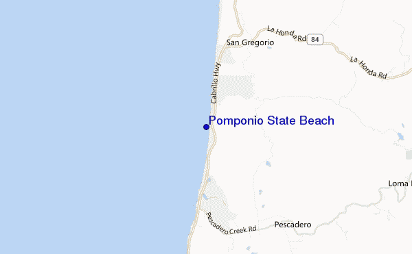 mappa di localizzazione di Pomponio State Beach