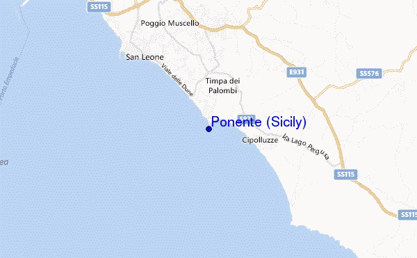 mappa di localizzazione di Ponente (Sicily)