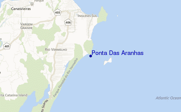 mappa di localizzazione di Ponta Das Aranhas