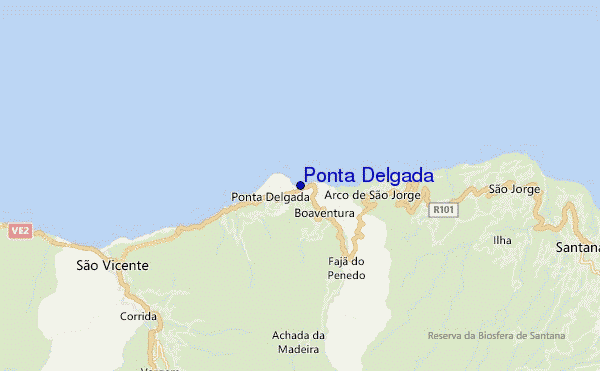 mappa di localizzazione di Ponta Delgada