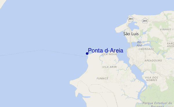 mappa di localizzazione di Ponta d'Areia