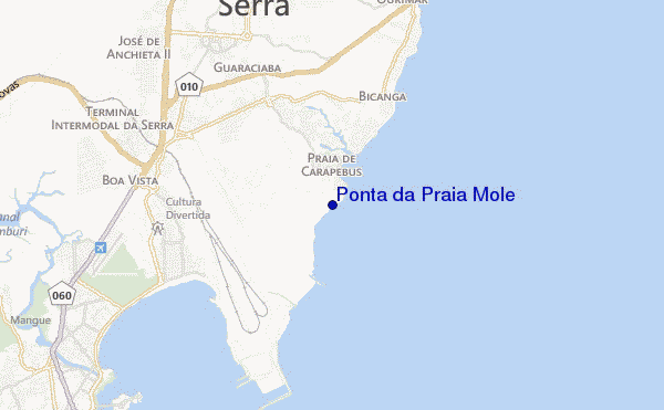 mappa di localizzazione di Ponta da Praia Mole