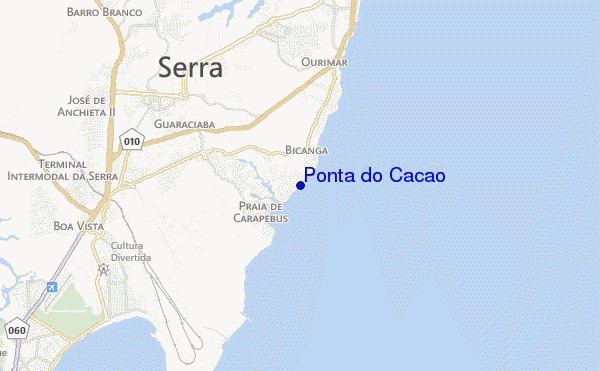 mappa di localizzazione di Ponta do Cacao