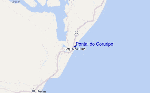 mappa di localizzazione di Pontal do Coruripe