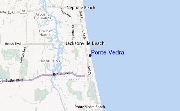 mappa di localizzazione di Ponte Vedra