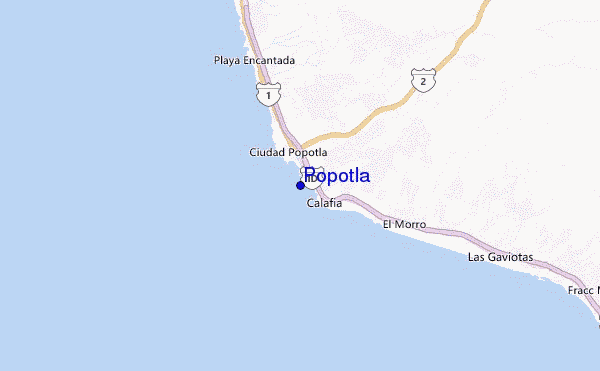 mappa di localizzazione di Popotla