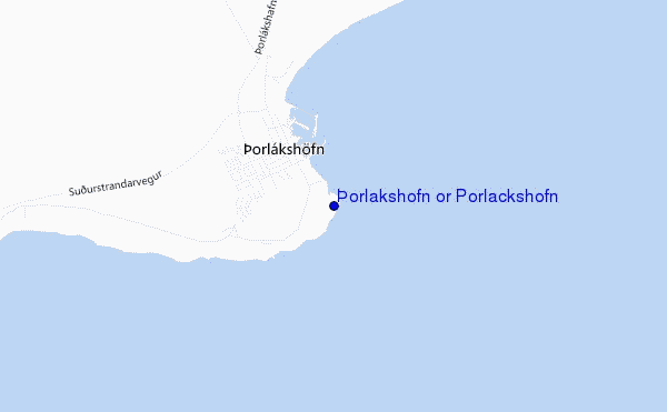 mappa di localizzazione di Þorlákshöfn or Porlackshofn