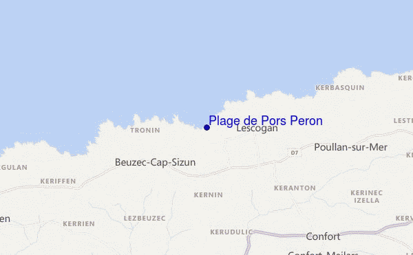 mappa di localizzazione di Plage de Pors Peron