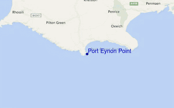 mappa di localizzazione di Port Eynon Point