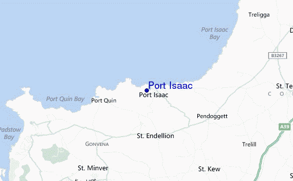 mappa di localizzazione di Port Isaac