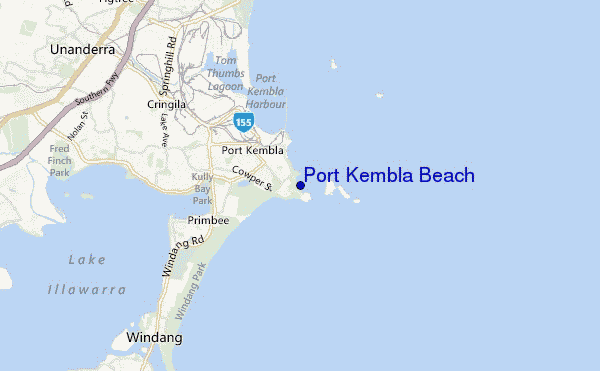 mappa di localizzazione di Port Kembla Beach
