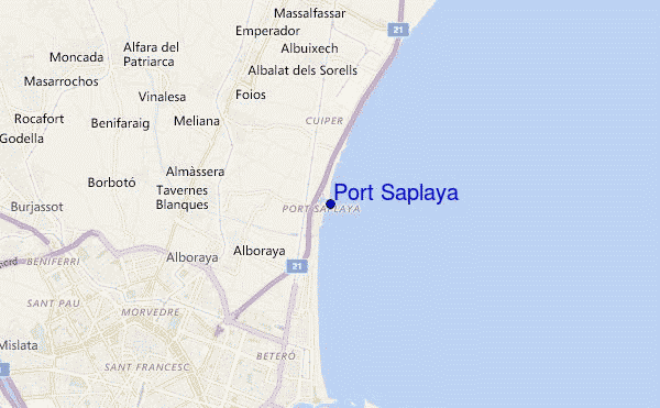 mappa di localizzazione di Port Saplaya