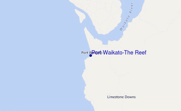 mappa di localizzazione di Port Waikato-The Reef