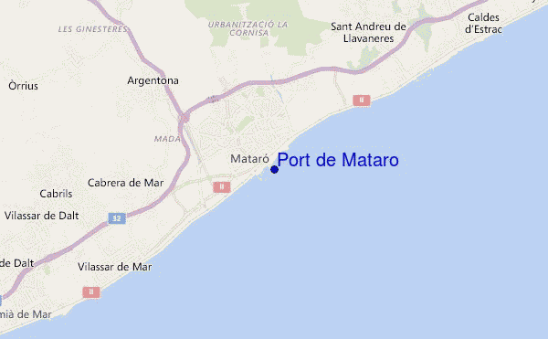 mappa di localizzazione di Port de Mataro