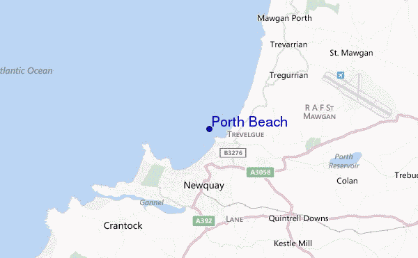 mappa di localizzazione di Porth Beach