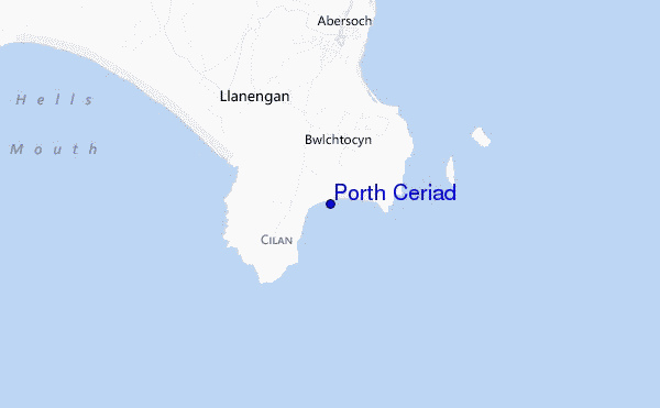 mappa di localizzazione di Porth Ceriad